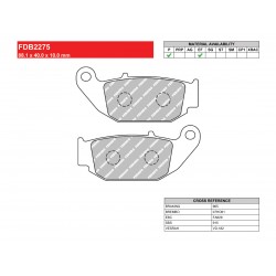 Τακάκια Ferodo FDB2275P (FA629)(FD502) Τακάκια Ferodo FDB2275P (FA629)(FD502)